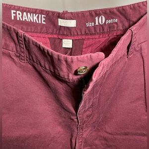 J.Crew Maroon Frankie Chino Pant Sz 10